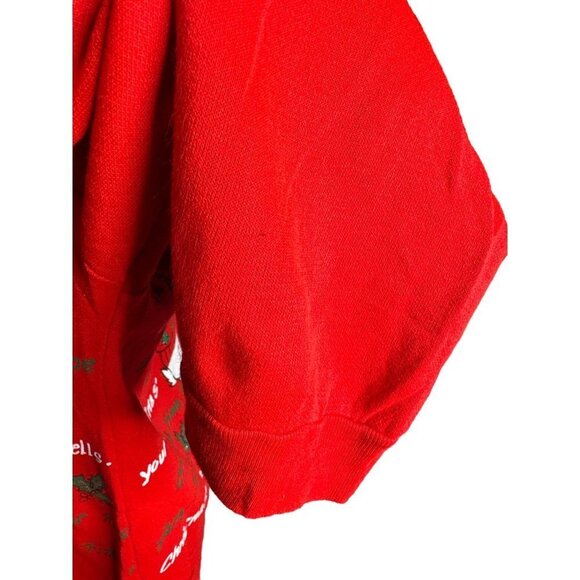 Christmas Bear Sweatshirt VINTAGE Nutcracker 1991 Bears Trees Red Green Medium - Picture 6 of 8